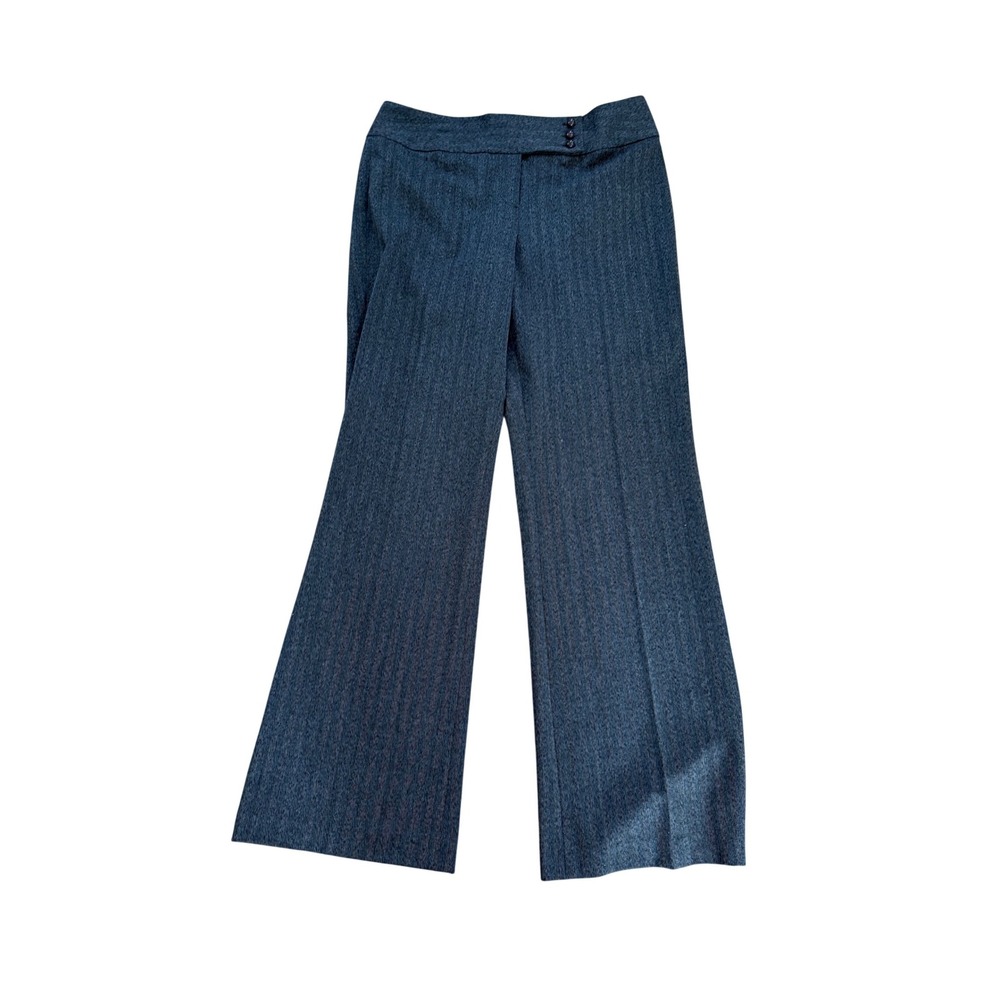 Alfani Tuscan Retreat Women Wide Leg Dress Pants Teal Size 10‎ Academia